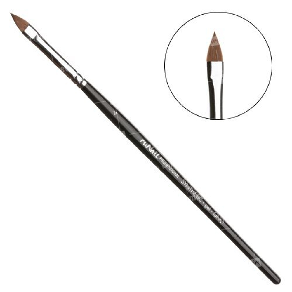 Runail Кисть для геля Gel Synthetic GNO №4 №0164