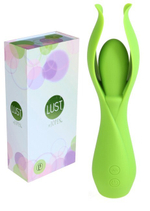 Силиконовый вибратор в виде цветка LUST L5 (10 режимов) (Цвет: зеленый)