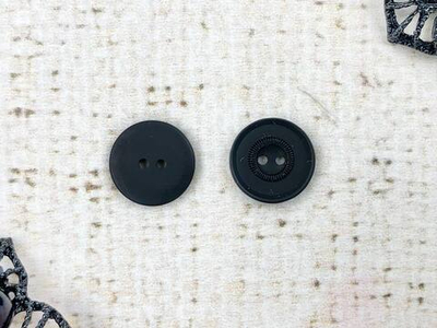 Пуговицы блузочные, d 1,2 см, 2 прокола, чёрный