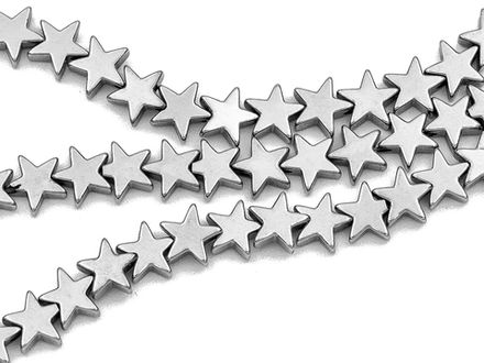 Нить гематитовых бусин "Звездочки" 4мм