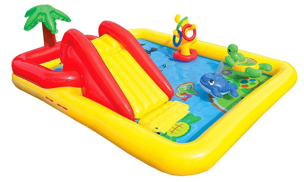 Игровой центр Океан с бассейном и горкой 254 x 196 x 79 см.