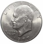 1 доллар 1977 США Эйзенхауэр (D) XF (Лунный)