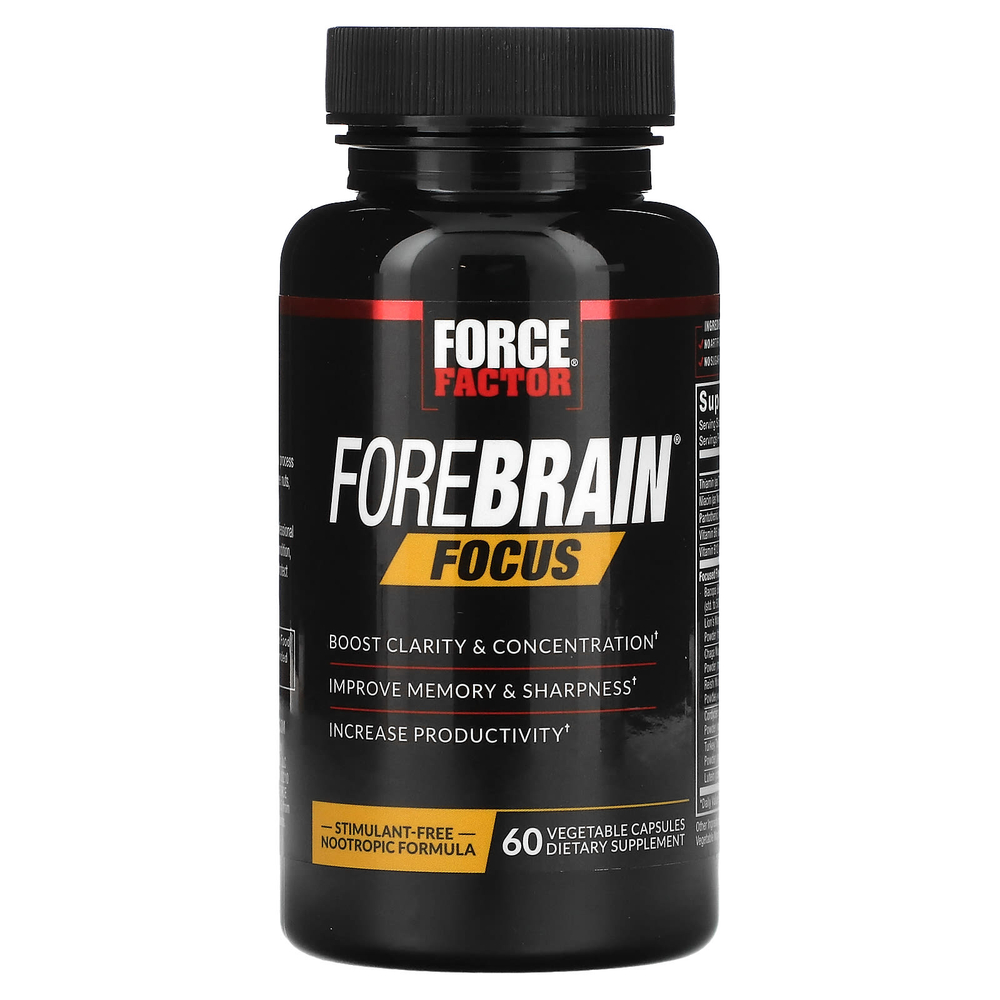 Force Factor, Forebrain Focus, 60 растительных капсул