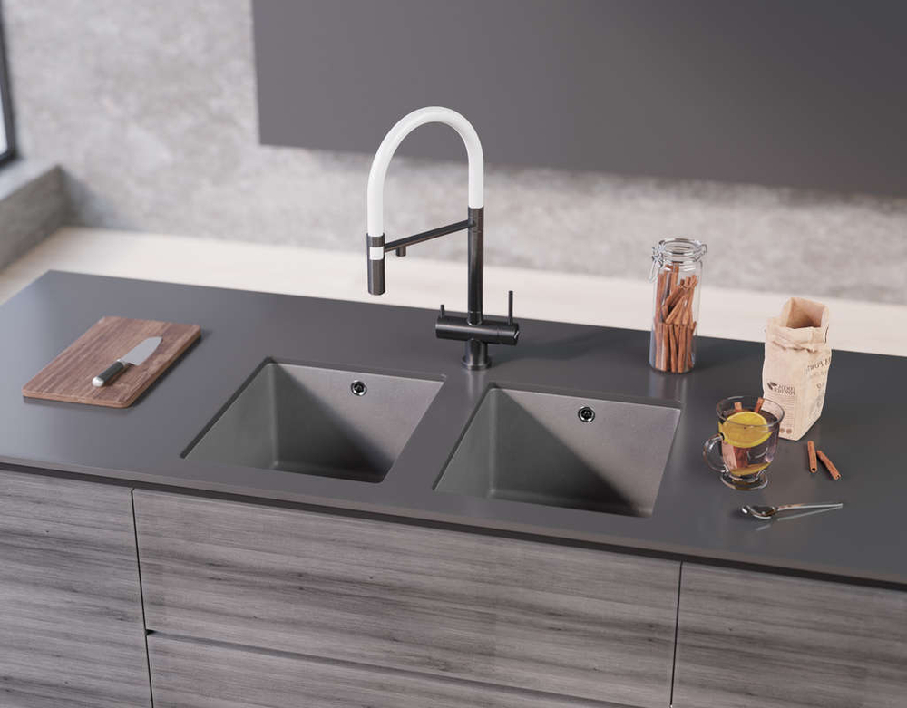 Мойка Omoikiri Bosen 38-U-BL Tetogranit | Черный