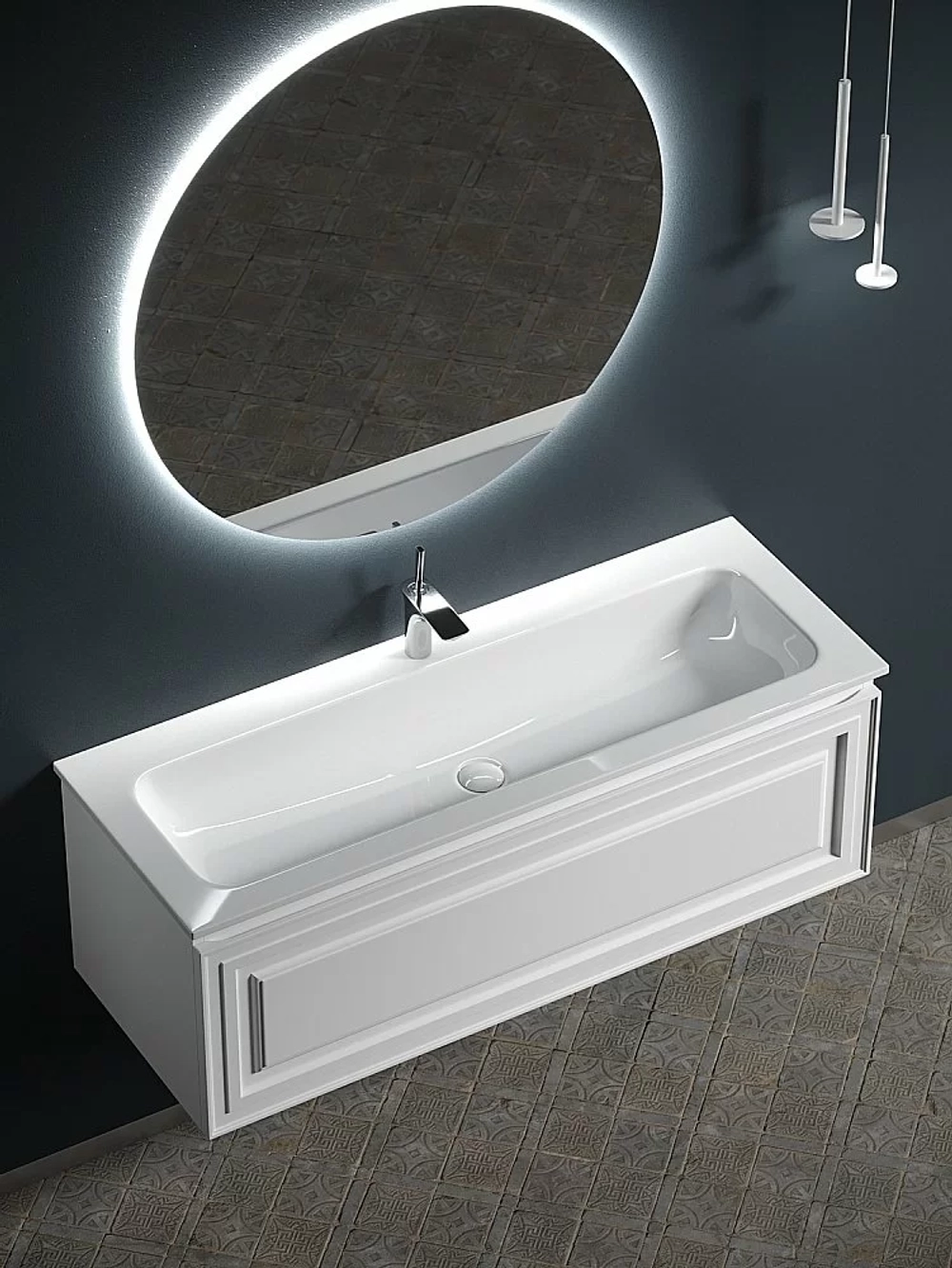 Тумба с раковиной Sancos Very VR120W 120 Bianco