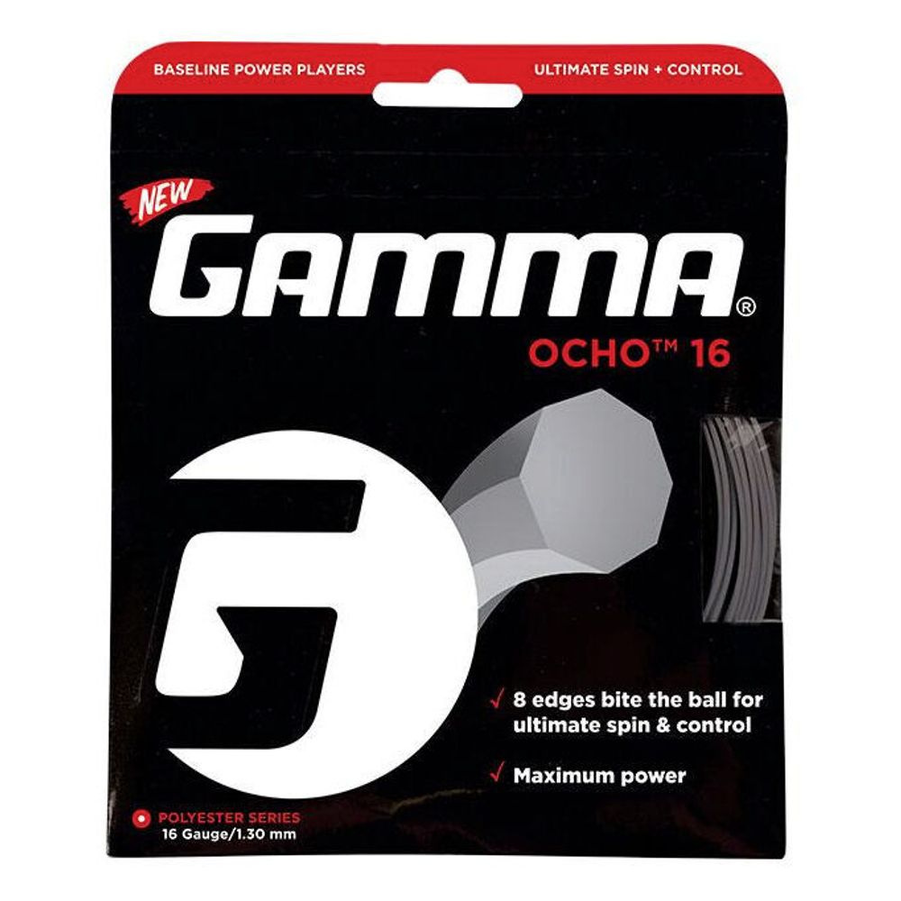 Струны теннисные Gamma Ocho Set String Set 12,2m - White