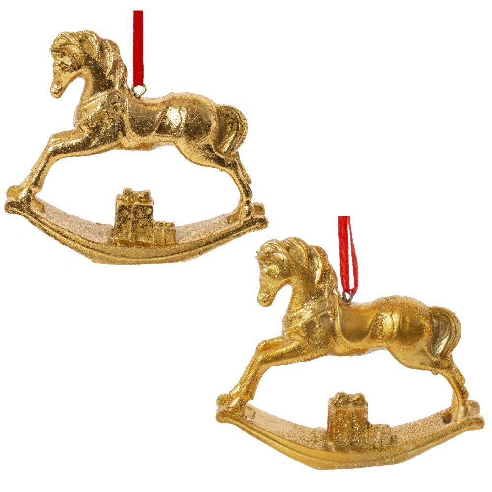 GAEM Фигурка декоративная подвесная "Лошадка-качалка", L9,5 W2 H8,5 см, 2в.