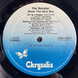 Винтажная виниловая пластинка LP Pat Benatar Seven The Hard Way (Canada 1985)