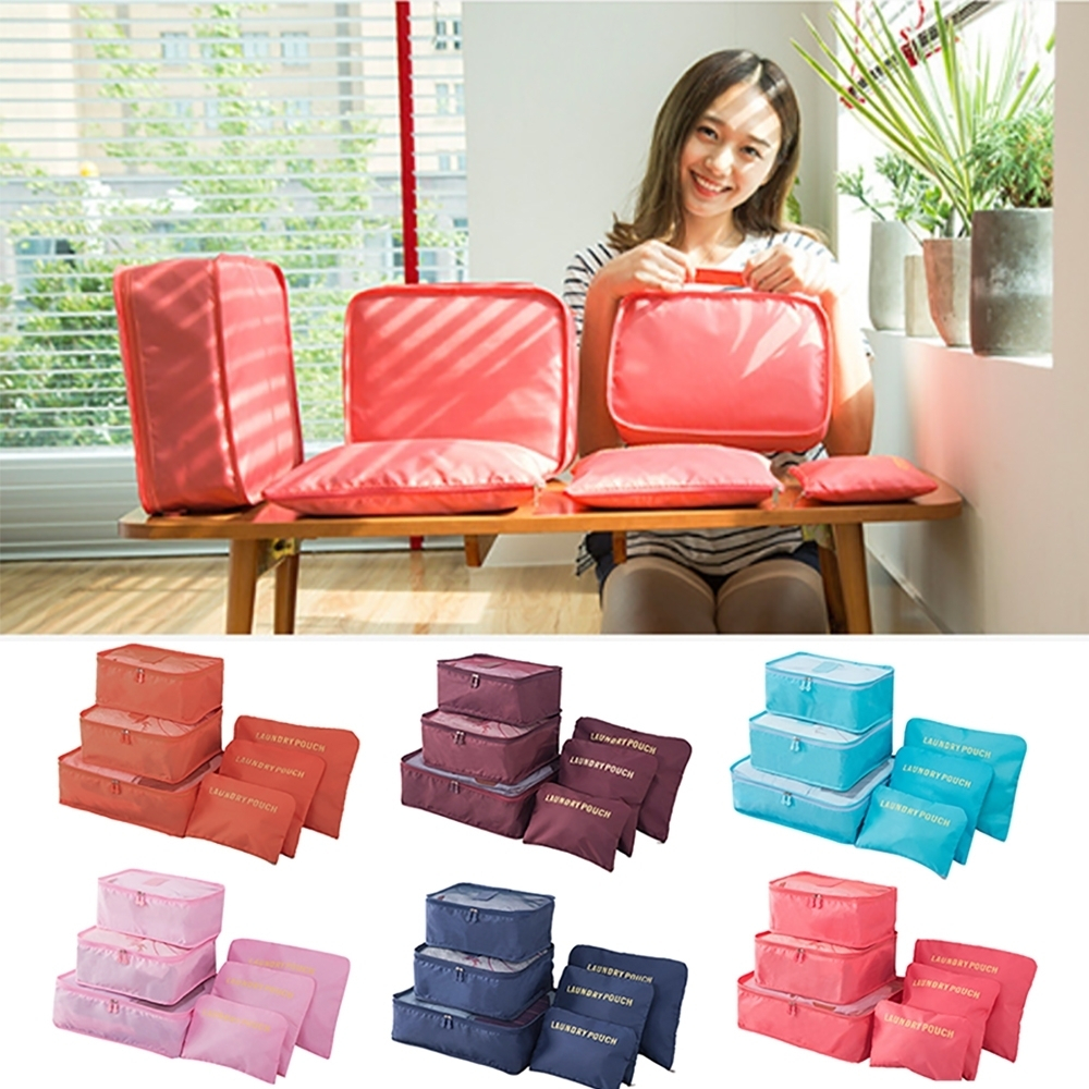 Органайзер для хранения вещей, Чехол для сумки, чемоданов "Laundry Pouch" комплект 6шт.