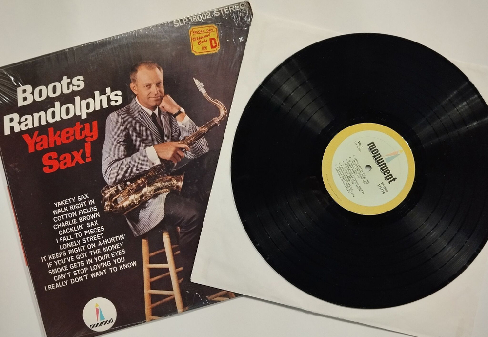 Винтажная виниловая пластинка LP Boots Randolphs Yakety Sax (Benny Hill Theme) (USA 1963)