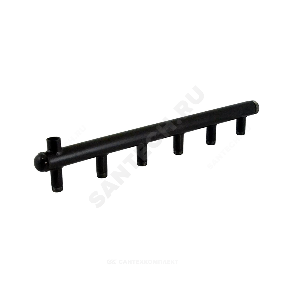 Коллектор сталь Ду 40 3/4" НР на 10 вых 1/2" НР м/о 100мм Элит-Металл 3052-ст