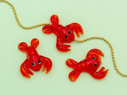 Бусина "Лобстер" 25-29мм, стекло