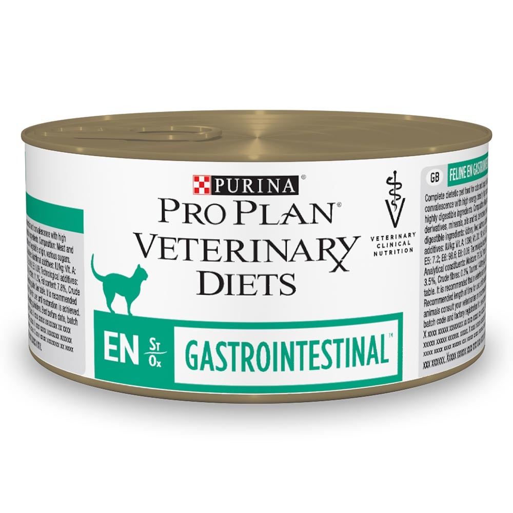 Pro Plan VET EN 195 г - диета консервы для кошек при проблемах пищеварения, Gastrointestinal ST/OX