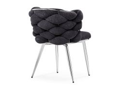 Стул на металлокаркасе Rendi gray-blue / chrome