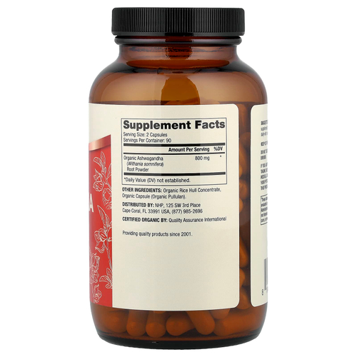 Dr. Mercola, органическая ашваганда, 180 капсул (400 мг в 1 капсуле)