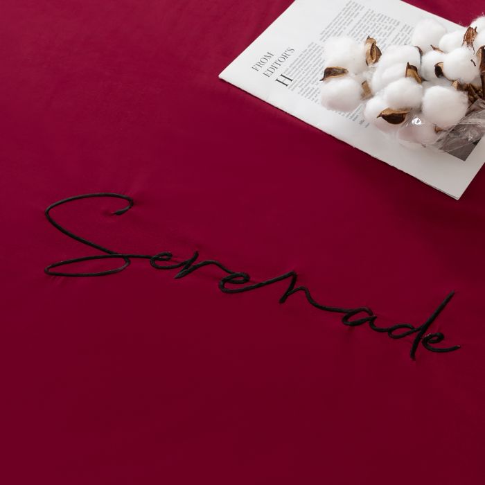 Комплект постельного белья Однотонный Сатин «Красная страсть»