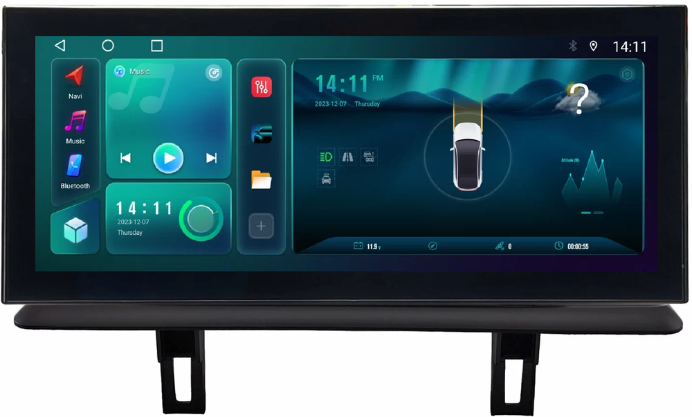 Магнитола для BMW 1-серия E87, E81, E82 2004-2011 (врезка наверх, CIC) - Kuberg монитор 12.3" в стиле LEXUS на Android 12, TS10, CarPlay, 4G SIM-слот