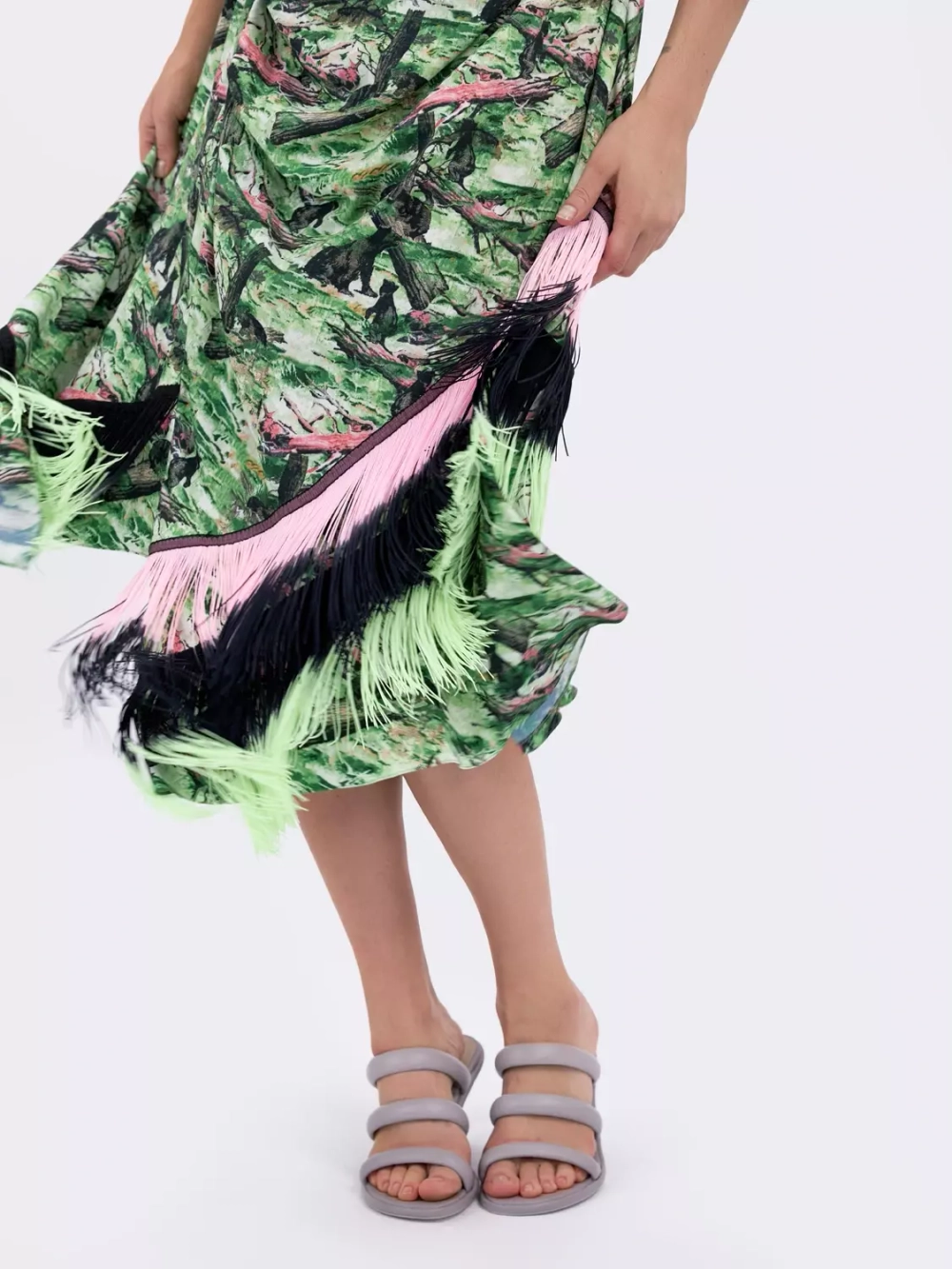 Платье-сарафан из принтованной ткани OLA OLA