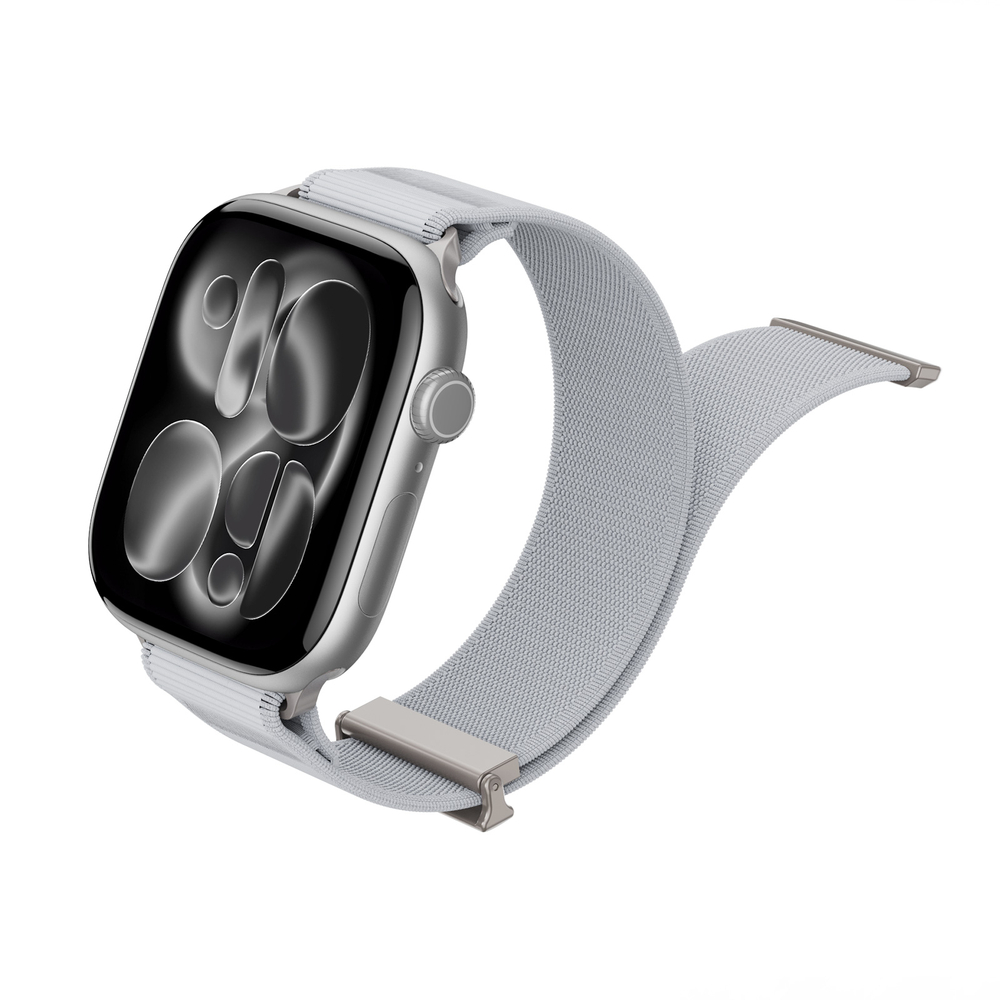 Ремешок светло-серого цвета с магнитной фиксацией для смарт часов Apple Watch размером 38, 40, 41 и 42MM, серия Strap (YM Series) от Dux Ducis