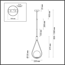 4810/1 PENDANT ODL21 415 золтой/черный/белый Подвес E14 1*40W FLARI