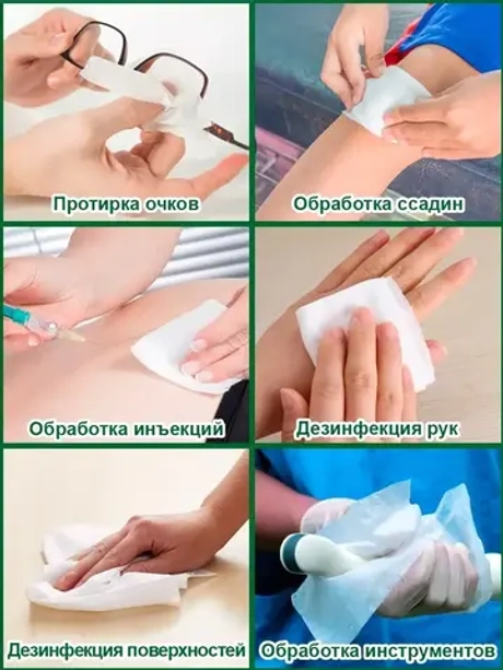 Спиртовые салфетки дезинфицирующие Экспресс