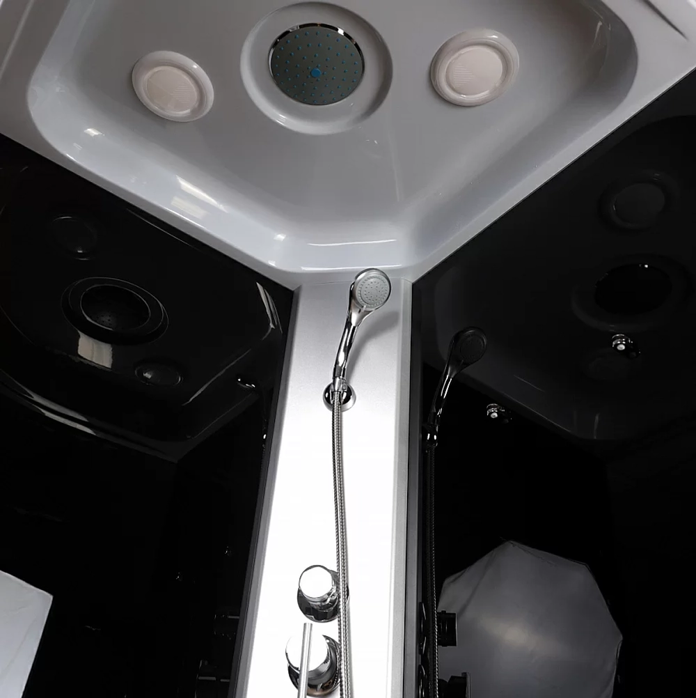 Душевая кабина Niagara "Eco" E90, квадратная, средняя, черная, антискользящее покрытие