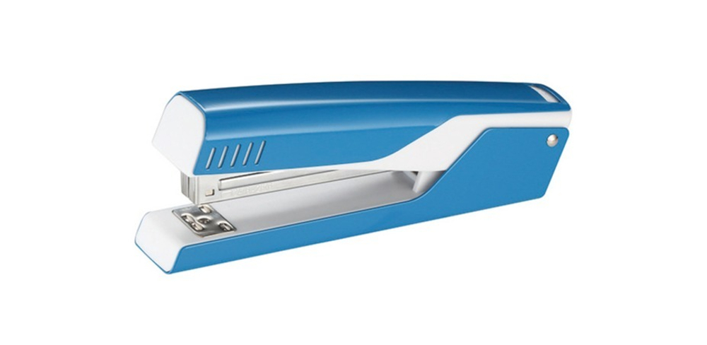 Степлер №24/6 20л. KW-TRIO Full strip Bravo синий/белый 150 скоб, 055X4-BLU