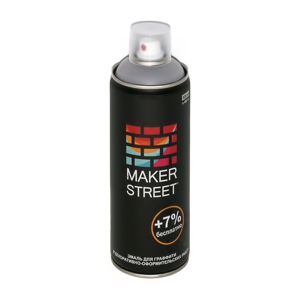 Эмаль для граффити 400 мл, 702 св.серый, Makerstreet MS400