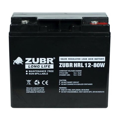 Аккумулятор ZUBR HRL12-80W