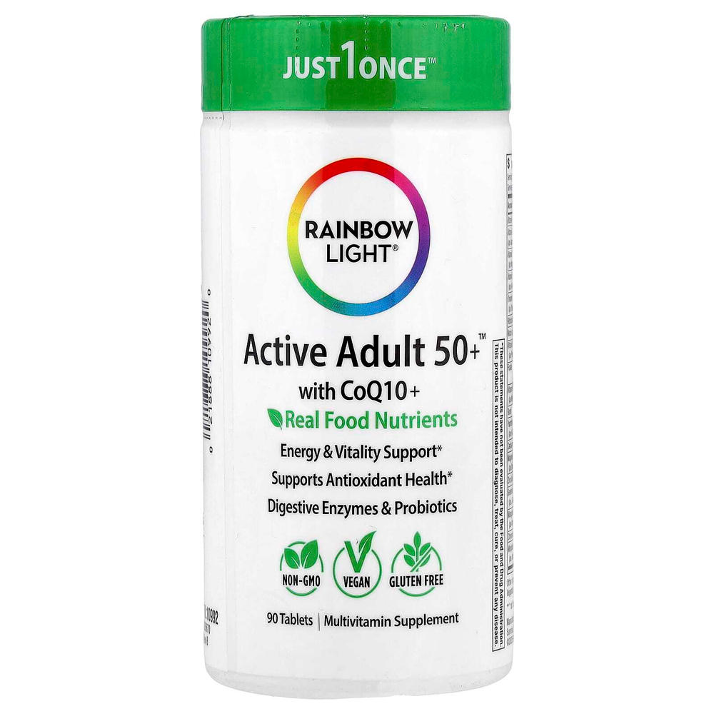 Rainbow Light, Active Adult 50+™, с коэнзимом Q10+, 90 таблеток