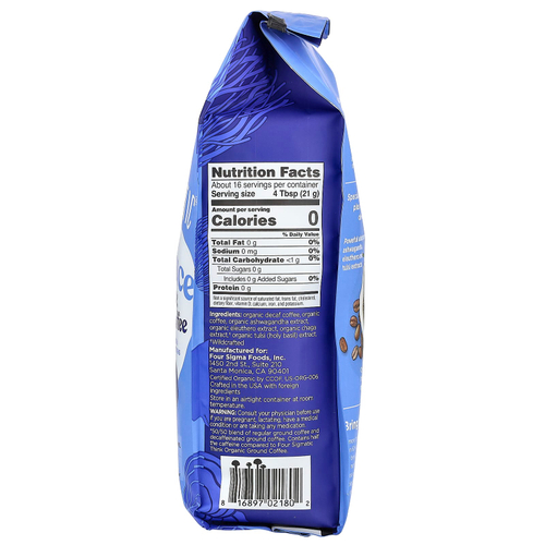 Four Sigmatic, Balance, органический кофе наполовину с адаптогенами ашваганды и элеутерококка, молотый, средней обжарки, 340 г (12 унций)