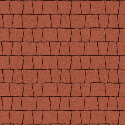 Тротуарная плитка АНТИК - Стандарт Красный, комплект из 5 видов плит