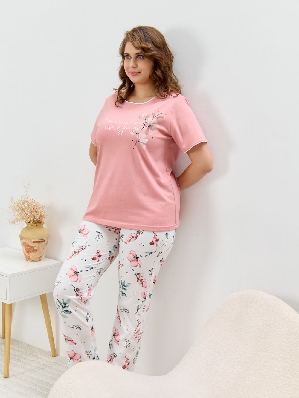 Пижама Узор-2 Виотекс СУХАЯ РОЗА