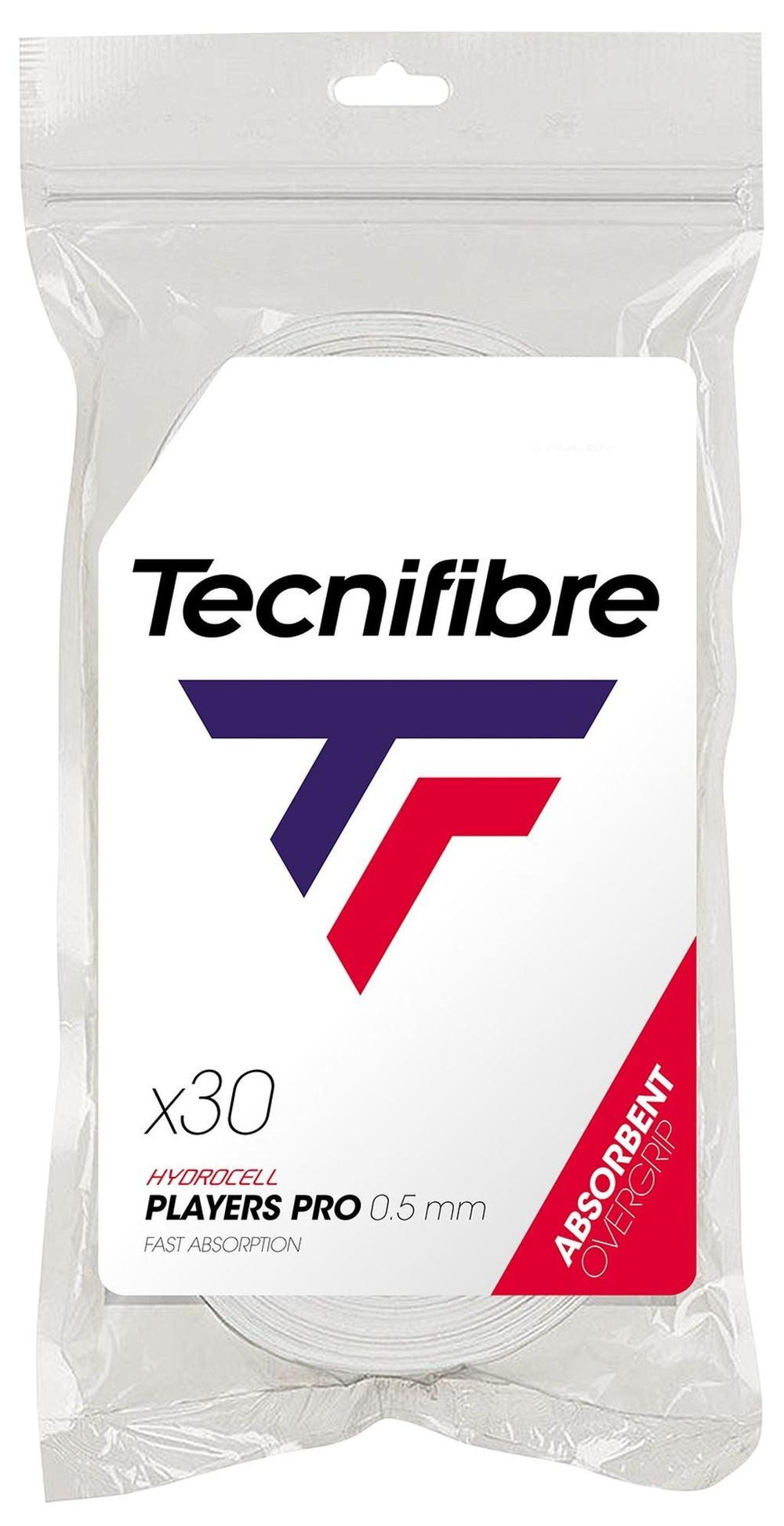Теннисные намотки Tecnifibre Players Pro Feel 30P - белый