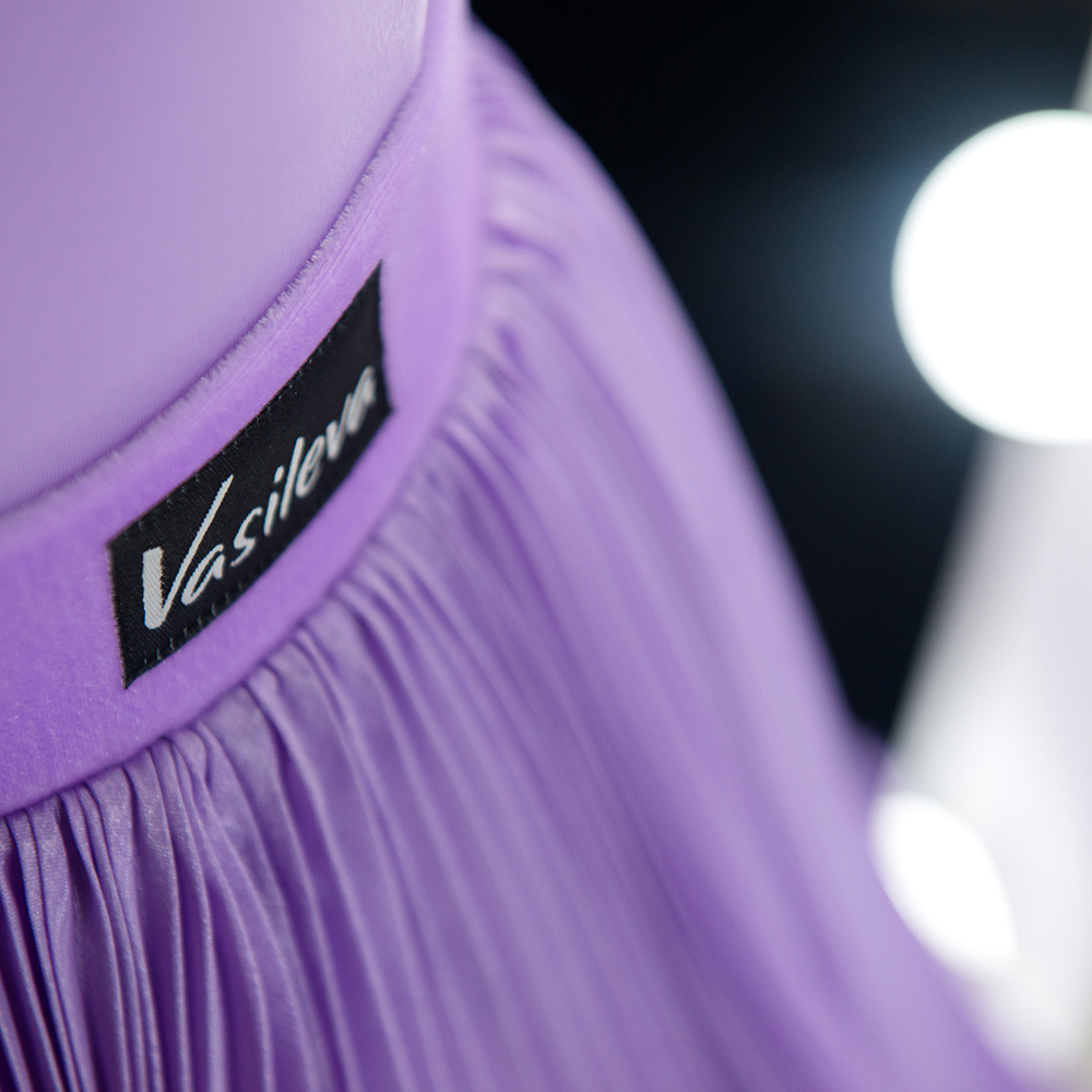 Lilia 20-112-01-C | Платье с аппликацией для спортивных бальных танцев | Vasileva Dance