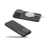 Гибридный чехол со шторкой для камеры и поддержкой MagSafe Spigen Optik Armor (Mag Fit) для iPhone 15 Pro Max