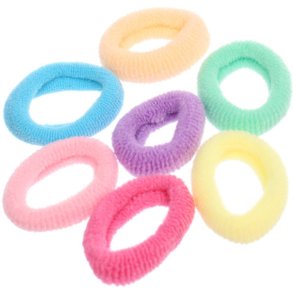 Резинки для волос 80шт «МИНДАЛЬ», цвет пастельный микс, d-2см