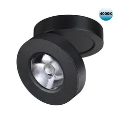 359412 OVER NT24 366 черный Светильник накладной/встраиваемый IP20 LED 5W 220V 4000K 240Лм GRODA