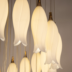 Люстра Cloyd ARGANA C31 / выс. 270 см - керамика - E14 - белый (арт.11239)