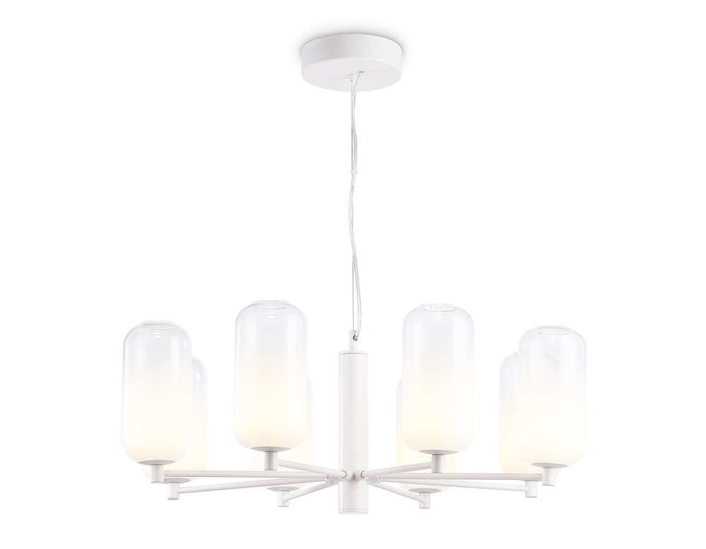 Светильник светодиодный подвесной LH11109/8 WH белый 28W 3000K D720*280