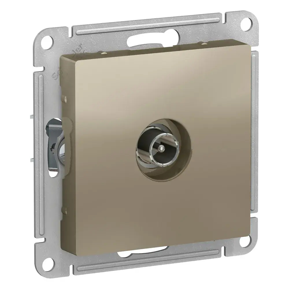 ATLASDESIGN TV РОЗЕТКА проходная 4дБ, механизм, ШАМПАНЬ