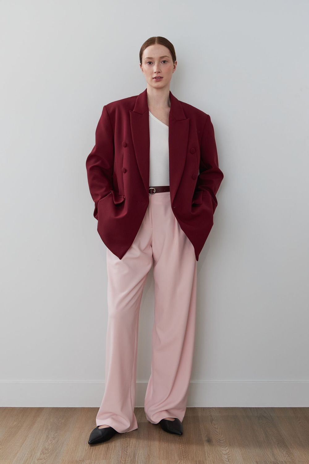 БАЗОВЫЙ ТОНКИЙ РЕМЕНЬ С МЯТОЙ ПРЯЖКОЙ BORDO