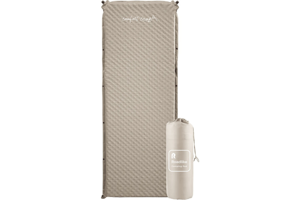 Коврик самонадувающийся туристический RoadLike Comfort Camp, бежевый