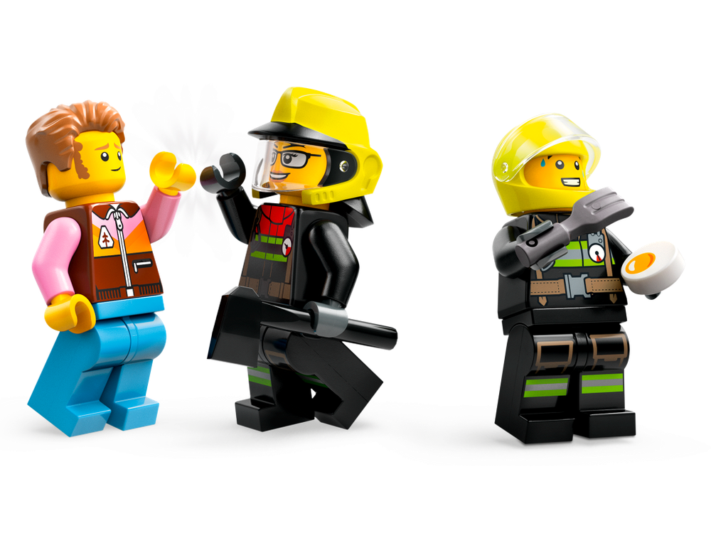 LEGO City 60412 — пожарная машина 4×4 со спасательной лодкой, техника спасателей