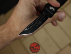 Нож Microtech Ultratech T/E - черная рукоять, танто черный клинок + запчасти RK-383