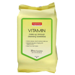 Purederm, Очищающие салфетки для снятия макияжа, витамины, 30 влажных салфеток