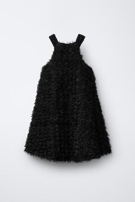 ZARA КОНТРАСТНОЕ ПЛАТЬЕ БЕЗ РУКАВОВ, ЧЕРНЫЙ