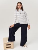 Брюки широкие для девочки AT991 синий