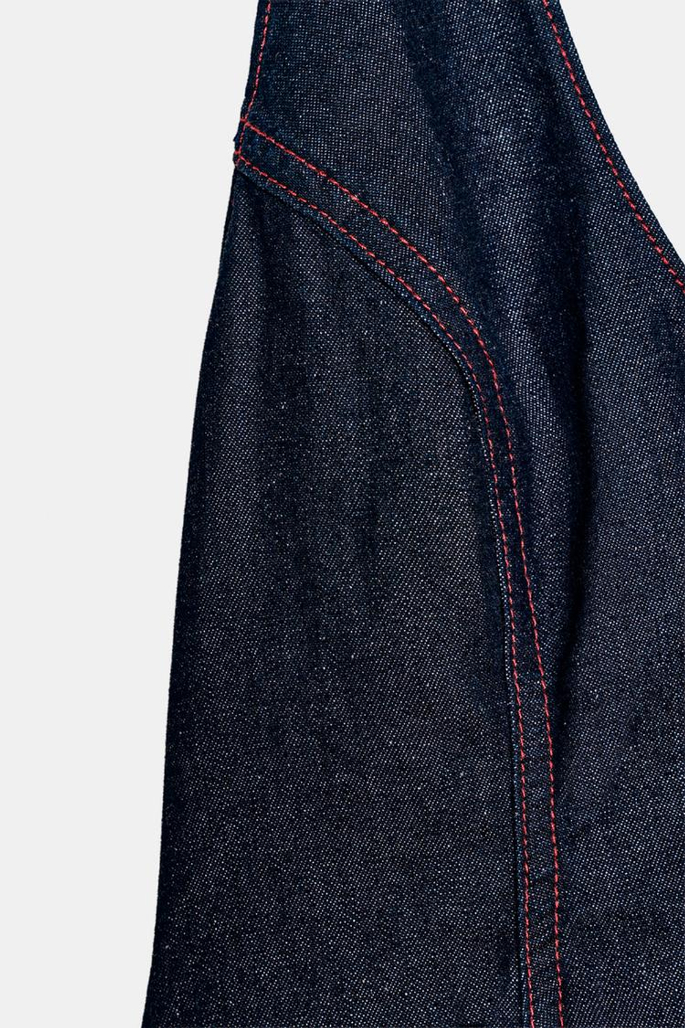 ZARA ТОП ИЗ ДЕНИМА Z1975 С ГОРЛОВИНОЙ ХАЛТЕР, СИНИЙ