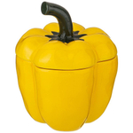 Блюдо для запекания с крышкой "Перец" 730мл 14*13*17см, коллекция "Il raccolto", цвет желтый